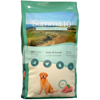 Summit 10 granule Grain Free Adult Dog Kuře s bramborem 3 kg – Hledejceny.cz
