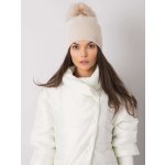 Rue Paris čepice s chlupatou bambulí jk-cz-34.11 beige – Hledejceny.cz