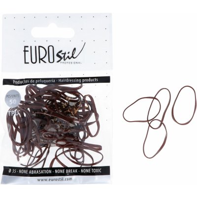 Gumičky do vlasů Eurostil Profesional TPU Hair Elastics For Hairstyles - hnědé, 50 ks (06810) – Zboží Mobilmania