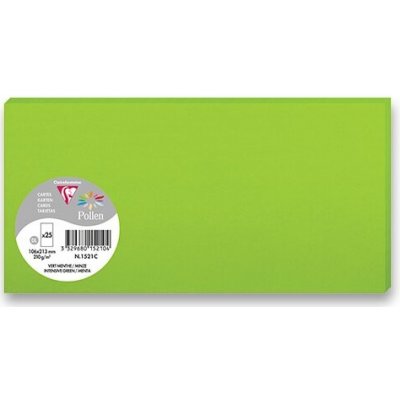 Clairefontaine Barevná dopisní karta zelená, DL 106 x 213 mm – Zbozi.Blesk.cz