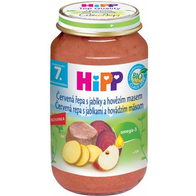 HiPP JUNIOR BIO Červená řepa s jablky a hovězím masem 6 x 220g – Zboží Mobilmania