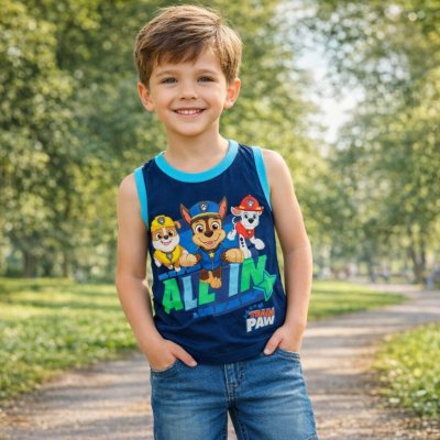 Setino chlapecké letní tílko Tlapková Patrola hlavní trojka modré – Zbozi.Blesk.cz