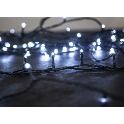 MagicHome Reťaz Vianoce Errai 1200 LED studená biela 8 funkcií 230 V IP44 exteriér L-24m
