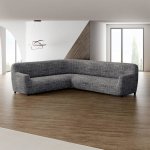 GA.I.CO bielastický potah na rohovou sedačku Vittoria šedý 350 - 530 cm – Sleviste.cz