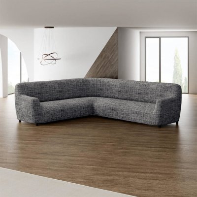 GA.I.CO bielastický potah na rohovou sedačku Vittoria šedý 350 - 530 cm – Sleviste.cz