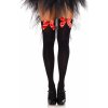 Dámské erotické punčochy Leg Avenue Nylon Thigh Highs with Bow 6255 Black-Red