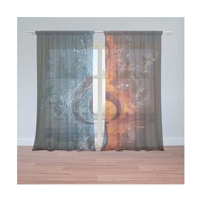Sablio Záclony Ohnivý klíč: 2ks 150x250cm – Hledejceny.cz