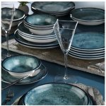 Asir Jídelní sada modrá porcelán 710KTP3393 18 ks – Sleviste.cz