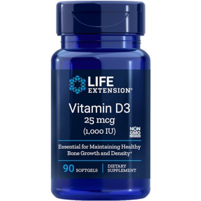 Life Extension Vitamín D3 1000 IU 90 kapslí – Hledejceny.cz