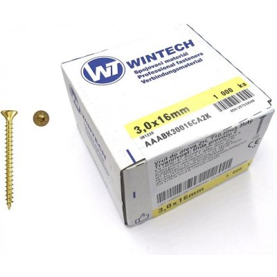 Wintech vrut 3,0x 16 torx, T10, bal 1000 ks AAABK30016CA2K – Hledejceny.cz
