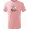 Dětské tričko Žížaly na rybách Tričko dětské bavlněné Růžová