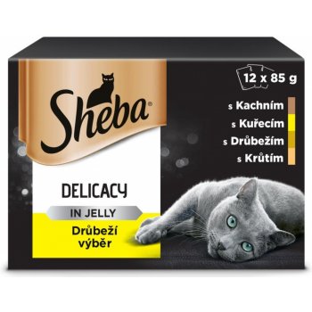 Sheba Delicacy 10+2 drůbeží výběr v želé 12 x 85 g
