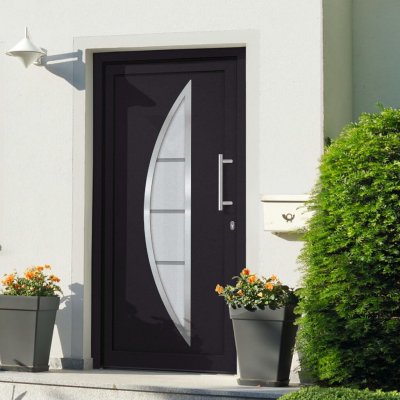 VidaXL Marketos Vchodové dveře antracitové 108 x 208 cm – Hledejceny.cz