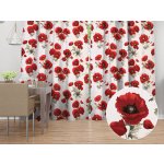 Biante Bavlněný závěs Sandra SA-632 Vlčí máky na bílém 150x240 cm – Hledejceny.cz