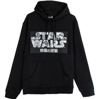 Cerdá mikina s logem a postavičkami Star Wars černá – Zboží Dáma