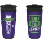 CurePink Nerezový cestovní hrnek DC Comics The Joker Straight Outta Arkham objem fialový MTM25370 450 ml – Hledejceny.cz