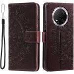 Mandala knížkové pouzdro na Honor Magic 7 Lite 5G - hnědé – Zboží Živě