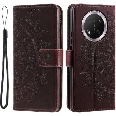 Mandala knížkové pouzdro na Honor Magic 7 Lite 5G - hnědé – Zboží Živě