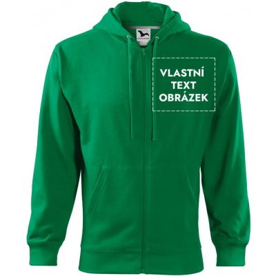 Malfini Trendy Zipper 410 mikina s vlastním s vlastním potiskem zelená – Zboží Dáma