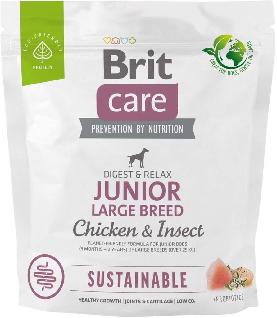 Brit Care Sustainable Junior Large Breed Chicken & Insect 1 kg