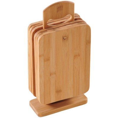 Kuchyňské prkna na stojanu, balení 6, bambus, KESPER hnědý – Zboží Dáma