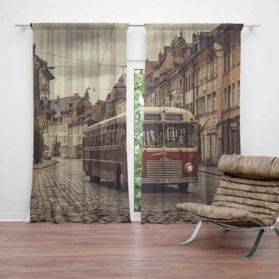 Sablio Závěs Historický autobus: 2ks 140x250cm – Hledejceny.cz