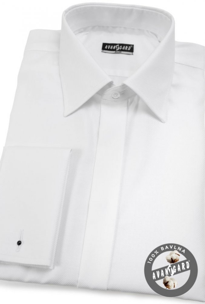 AMJ košile dlouhý rukáv na manžetové knoflíčky JDAP018MK bílá |  Srovnanicen.cz