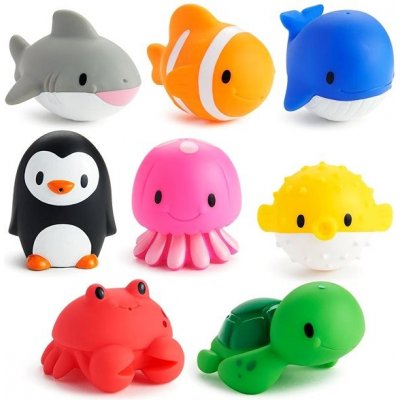 Munchkin Stříkající zvířatka do koupele ocean 8 ks – Sleviste.cz