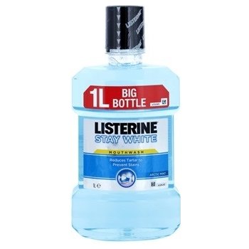 Listerine Stay White ústní voda s bělicím účinkem příchuť Artic Mint (Antibacterial Mouthwash) 1000 ml