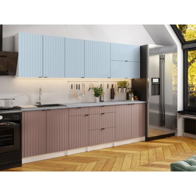 FRONTI Kuchyňská linka PEREA 260 cm Denim/Kobe – Zboží Dáma