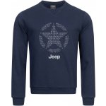 Jeep Men Round Neck Sweatshirt Star All modrá – Zboží Mobilmania