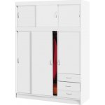 Idea 3000B 3 dveře šuplíky lamino bílá – Sleviste.cz