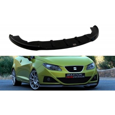 Maxton Design spoiler pod přední nárazník pro Seat Ibiza Mk4, černý lesklý plast ABS – Zboží Mobilmania