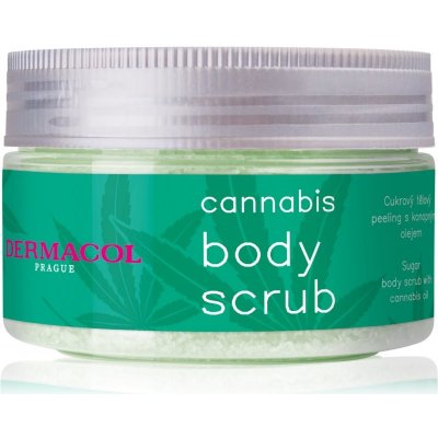 Dermacol cukrový tělový peeling s konopným olejem Cannabis (Body Crub) 200 ml – Zboží Mobilmania
