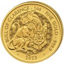 The Royal Mint zlatá mince Bull of Clarence Tudor Beasts 2023 1 oz