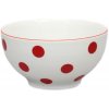 mísa a miska Thun miska na polévku 14,5 cm červené puntíky český porcelán
