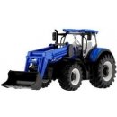 Bburago Traktor s nakladače Fendt 1050 Vario/New Holland modrý