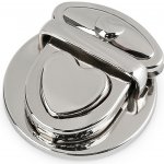 Sada zapínání na kabelku 30x32 mm srdce - nikl – Sleviste.cz