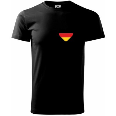 Germany love malé Německá vlajka Klasické pánské triko Černá – Zboží Mobilmania