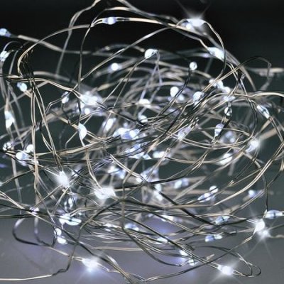 Solight 1V55-W vánoční řetěz stříbrný 30x mini LED 3m 3 x AA studené světlo – Hledejceny.cz