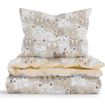MKLuzkoviny.cz bavlna Povlečení Renforcé Kočičí invaze 140x200 70x90 – Hledejceny.cz