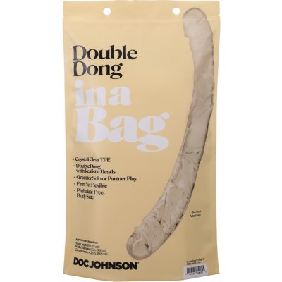 Doc Johnson in a Bag Double Dong 13"/33 cm Transparent – Zboží Dáma