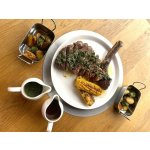 Steaková gurmánská 3chodová večeře – Tomahawk z bizona v resortu Vigvam pro 2 osoby – Hledejceny.cz