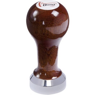 Buna Café Tamper mahagon, lak, SP, nerez lesk, plochý 41 mm