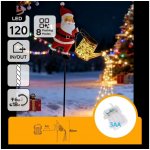 Aigostar B.V. LED Venk vánoční dekorace 120xLED/3xAA/8 funkcí 80 cm IP44 Santa/teplá B10303AGPN – Hledejceny.cz