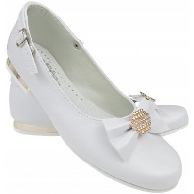 Miko 805 balerínky k prvnímu svatému přijímání dívčí lodičky bílé – Zboží Dáma
