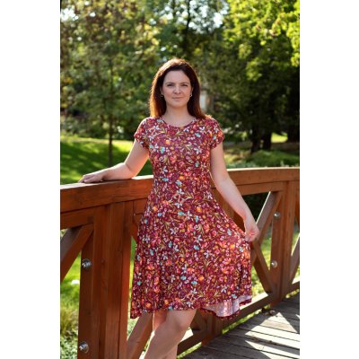 Jsem máma kojicí šaty květiny na bordó – Zboží Dáma