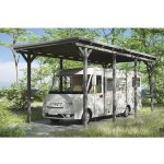 SKAN HOLZ Přístřešek na auto Emsland karavanový 404 x 846 cm břidlicově šedý – Sleviste.cz