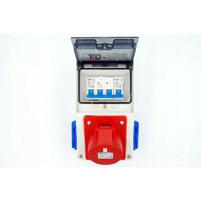 Staveništní rozvaděč 16A/5 + 2x230V jištěný – Sleviste.cz