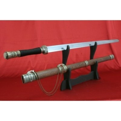 KAWASHIMA Čínský meč s imitací hamonu, nebroušený